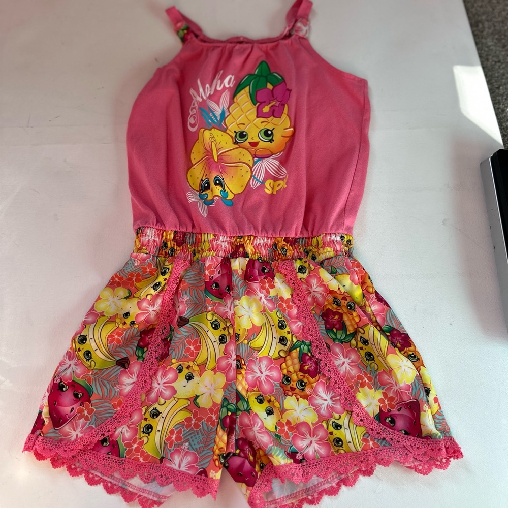Shopkins Pink and Yellow Kids Romper